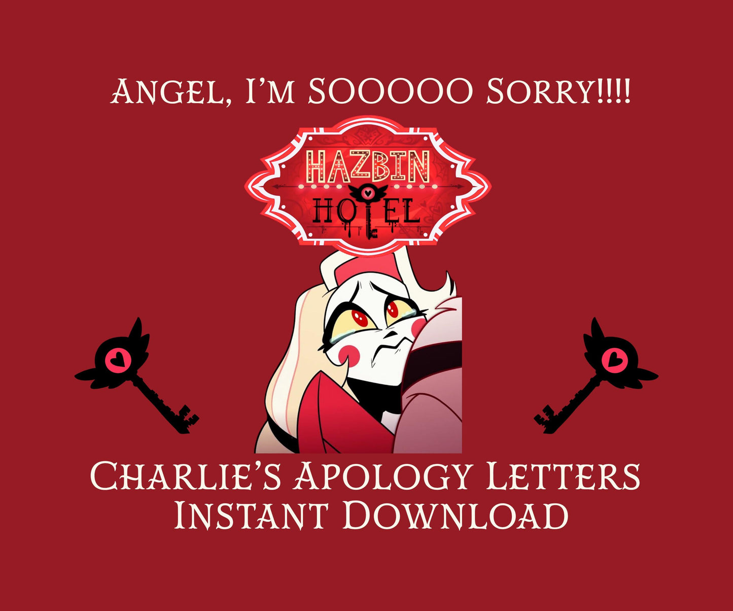 Digital Downloads - Charlie Morningstar Apology Letters: Hazbin Hotel Cosplay Props (JPG)