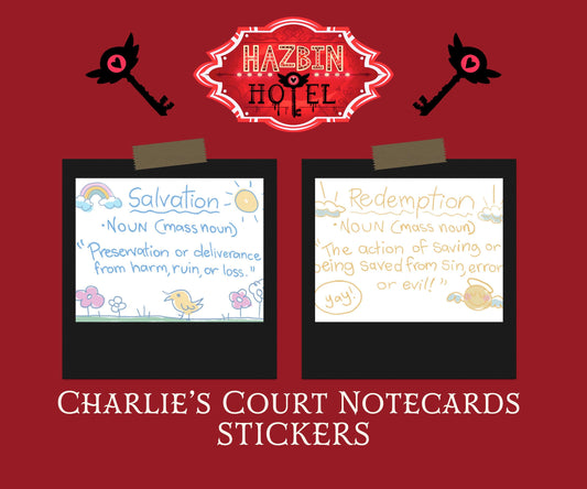 Stickers - Hazbin Hotel Charlie's Court Notecards Vinyl Stickers